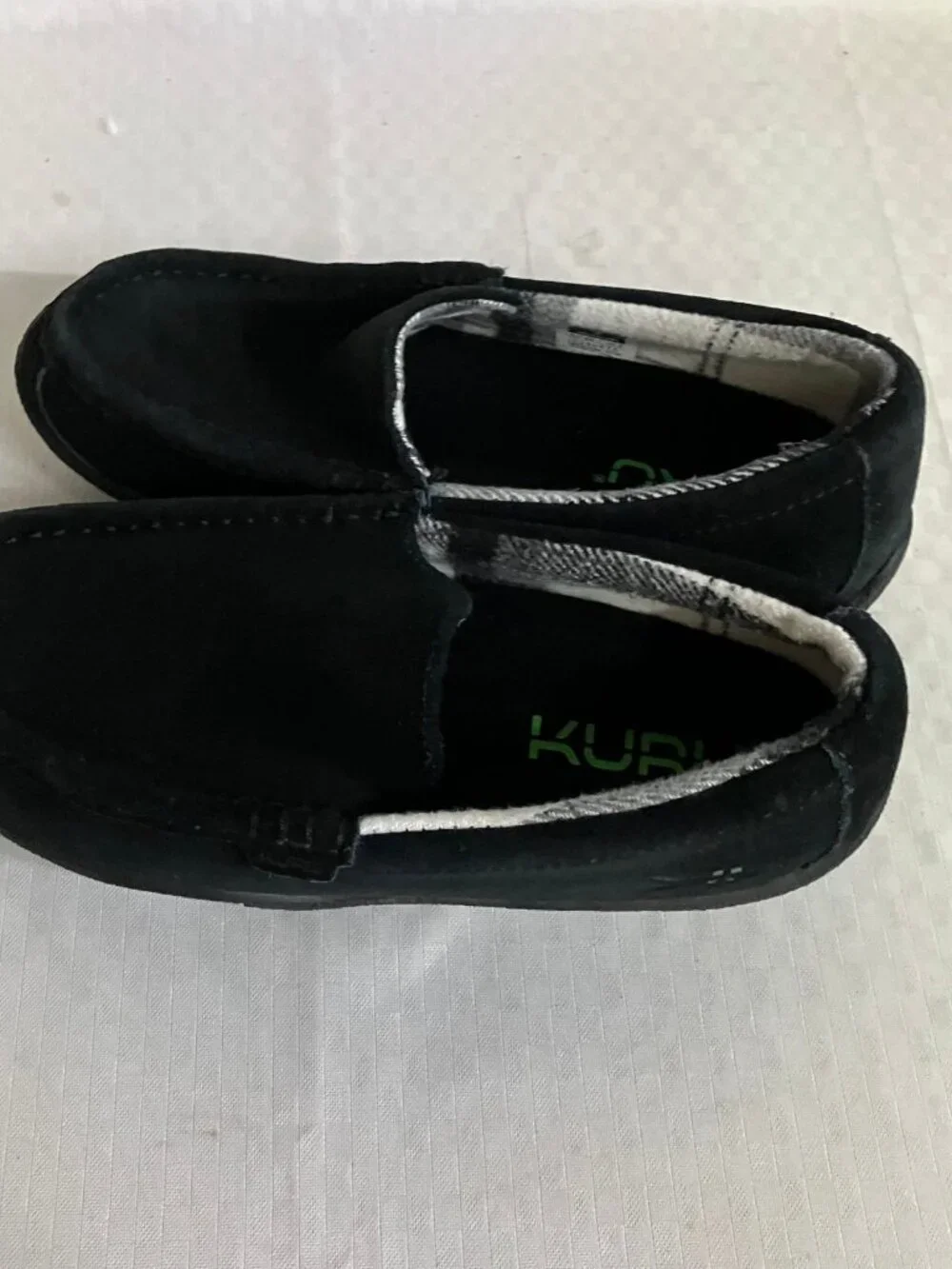 KURU Slip On Loafers Shoes Men's Size 7 Black Suede Comfort Casual Moc Toe